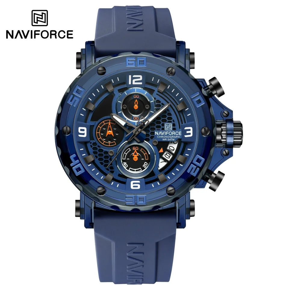 NAVIFORCE™ 7123 — Montre Sport Homme ⌚ Chronographe