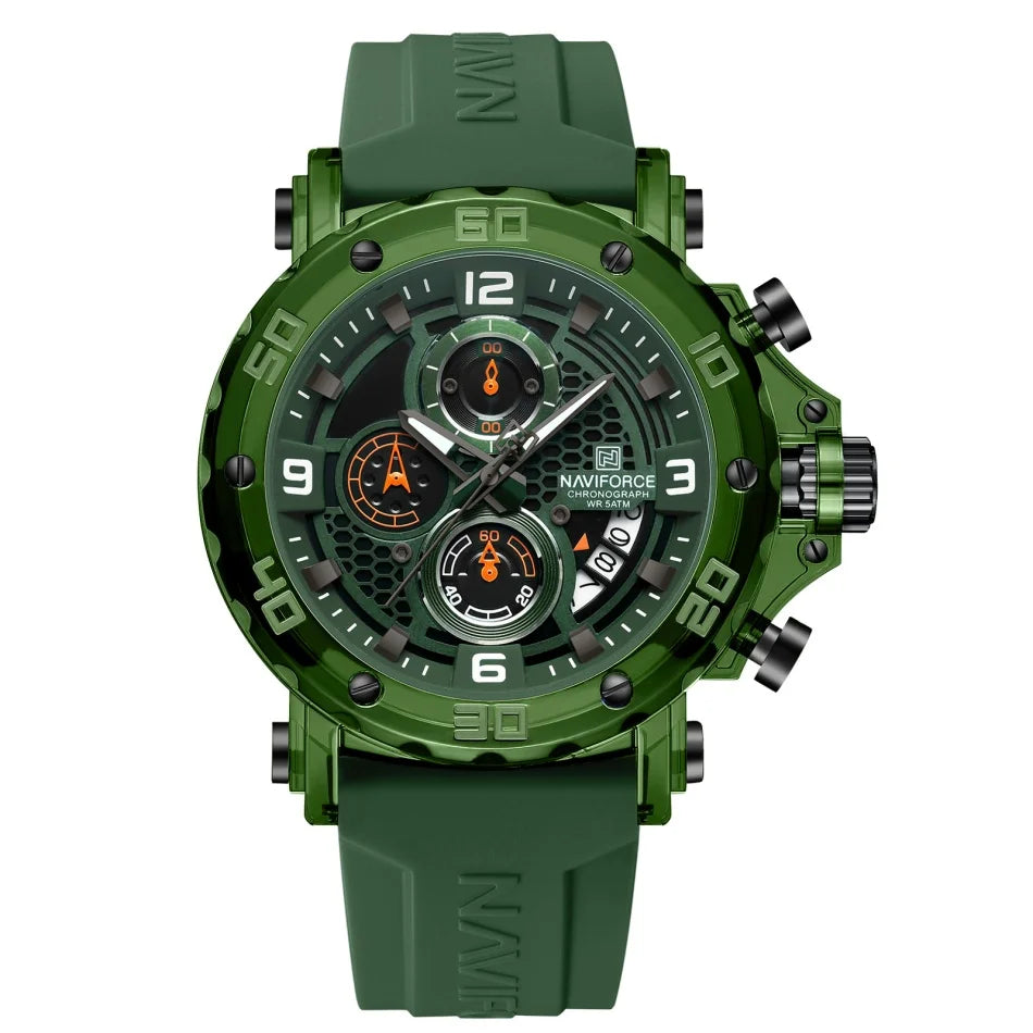 NAVIFORCE™ 7123 — Montre Sport Homme ⌚ Chronographe