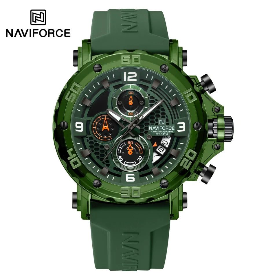 NAVIFORCE™ 7123 — Montre Sport Homme ⌚ Chronographe