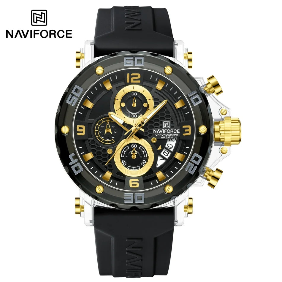 NAVIFORCE™ 7123 — Montre Sport Homme ⌚ Chronographe