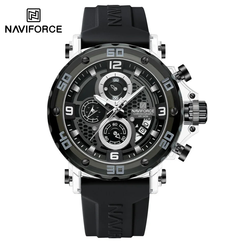 NAVIFORCE™ 7123 — Montre Sport Homme ⌚ Chronographe