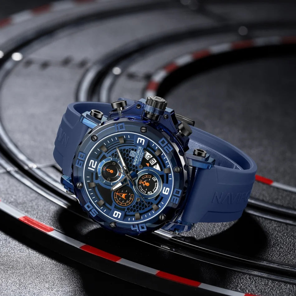 NAVIFORCE™ 7123 — Montre Sport Homme ⌚ Chronographe