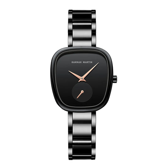 Hannah Martin Cobblestone Design Black Edition – Black dial with black classic link bracelet
